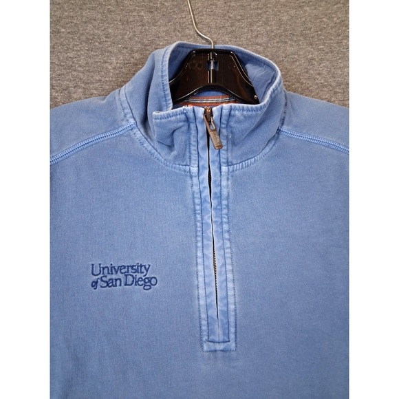 Tommy Bahama Other - Tommy Bahama Mens Jacket M Blue Knit 1/4 Zip University San Diego Resort Casual